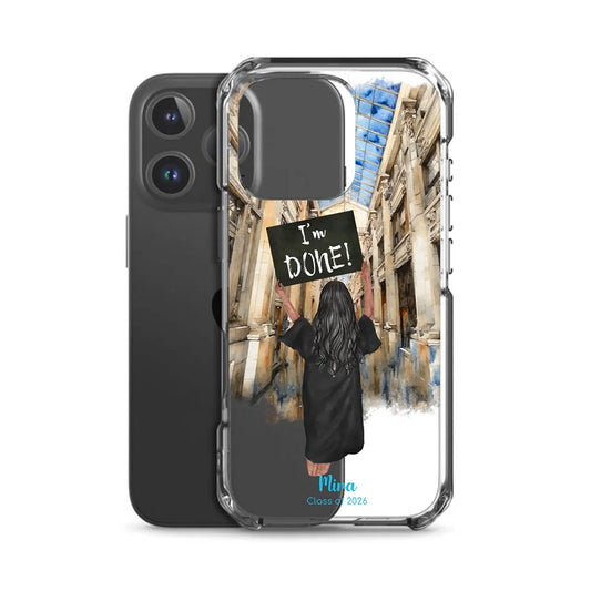 Personalized Graduation Girl – Clear Case for iPhone® (MagSafe® & Standard) | Nickels Arcade
