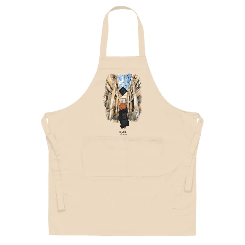 Personalized Graduation Girl – Organic Cotton Apron | Nickels Arcade