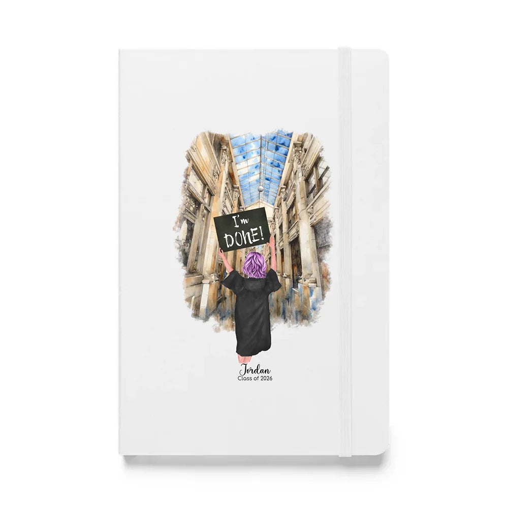 Personalized Graduation Girl – Hardcover Bound Notebook/JournalBook® | Nickels Arcade