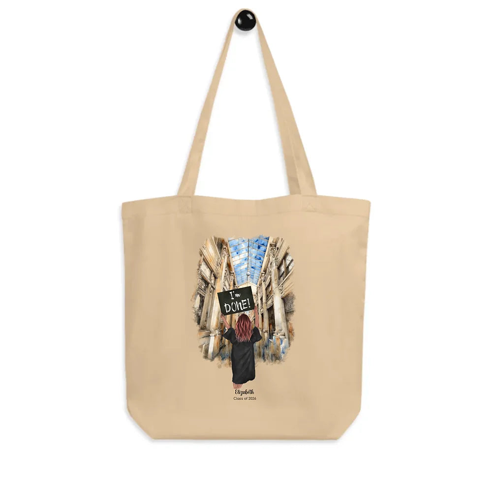 Personalized Graduation Girl – Eco-Friendly Tote Bag | Nickels Arcade