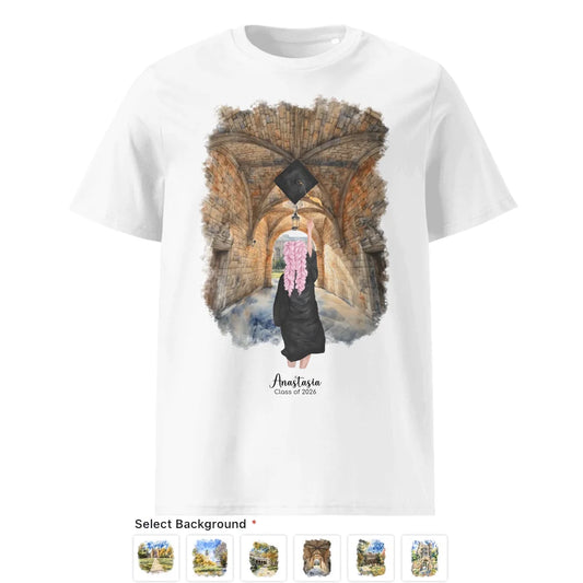 Personalized Graduation Girl – Organic Cotton T-Shirt | Central Campus