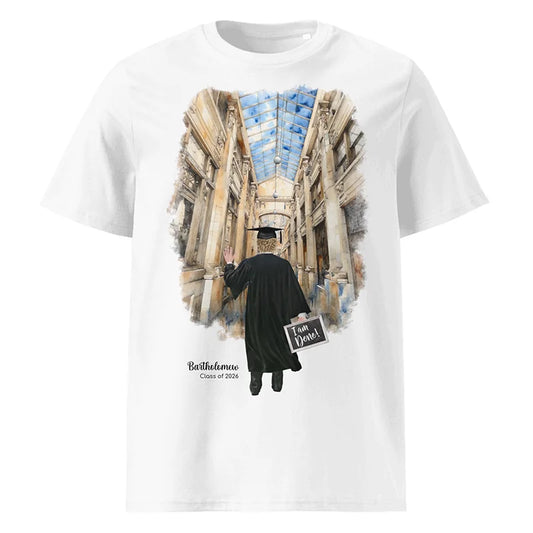 Personalized Graduation Guy – Organic Cotton T-Shirt | Nickels Arcade