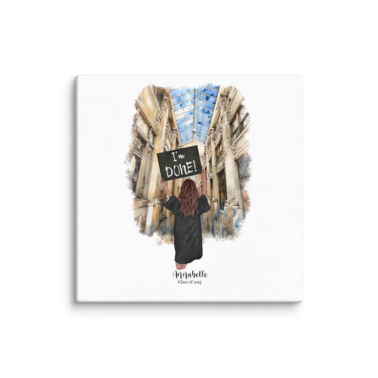 Personalized Graduation Girl – Canvas Print | Nickels Arcade