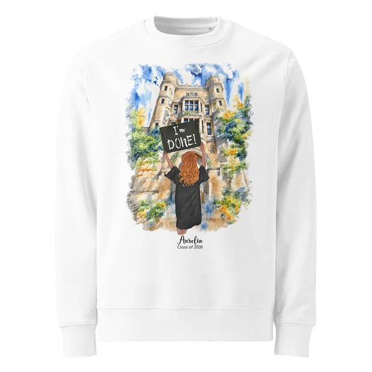 Personalized Graduation Girl – Eco-Friendly Sweatshirt | Central Campus