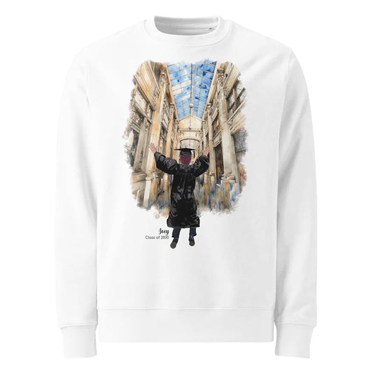 Personalized Graduation Guy – Eco-Friendly Sweatshirt | Nickels Arcade