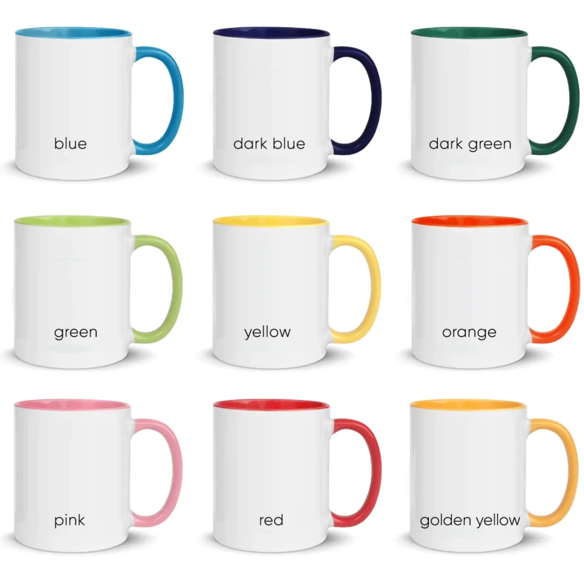 Personalized White Ceramic Mug with Color Inside
