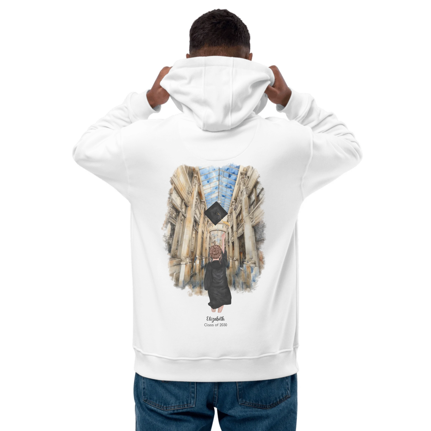 Personalized Graduation Girl – Premium Eco-Friendly Hoodie | Nickels Arcade