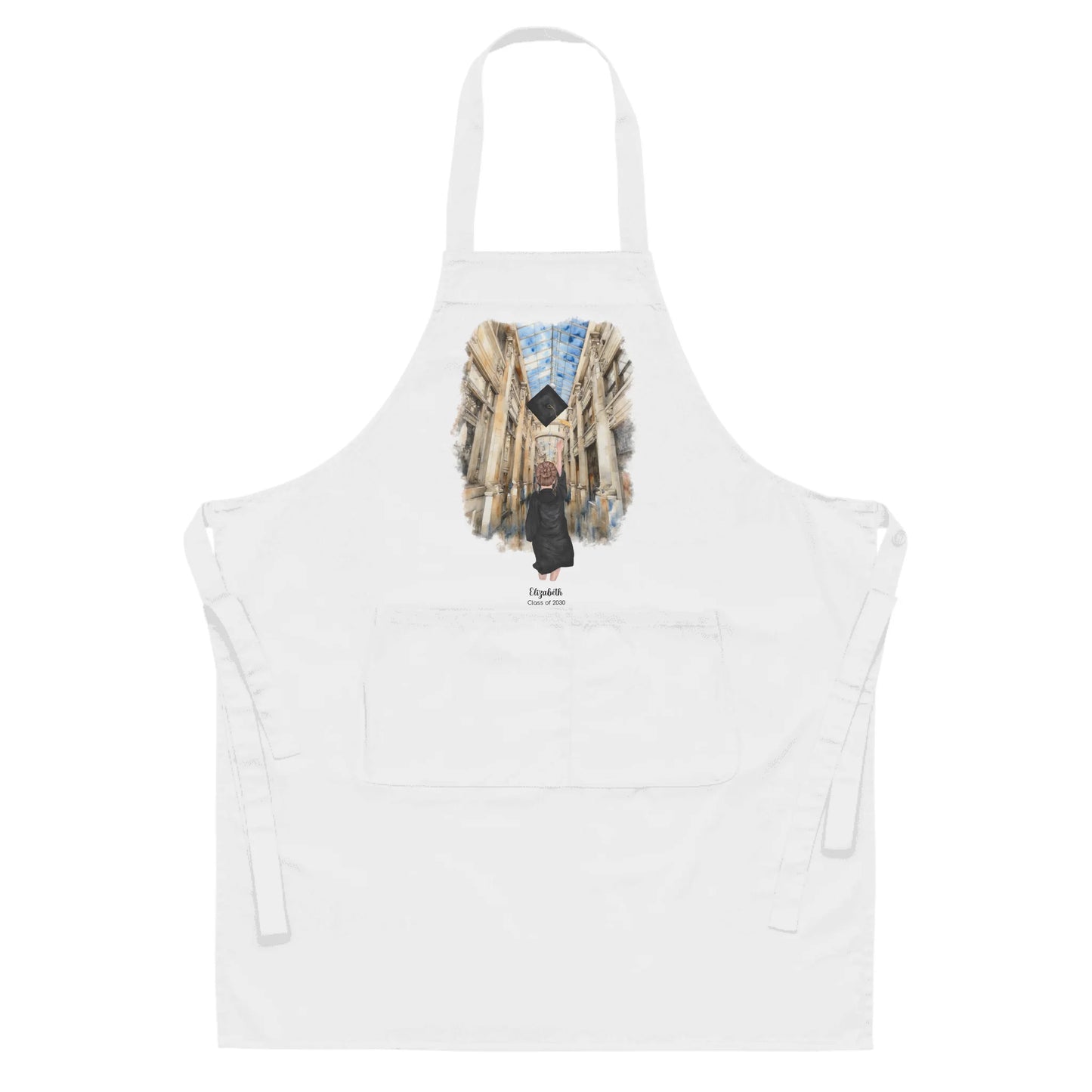 Personalized Graduation Girl – Organic Cotton Apron | Nickels Arcade