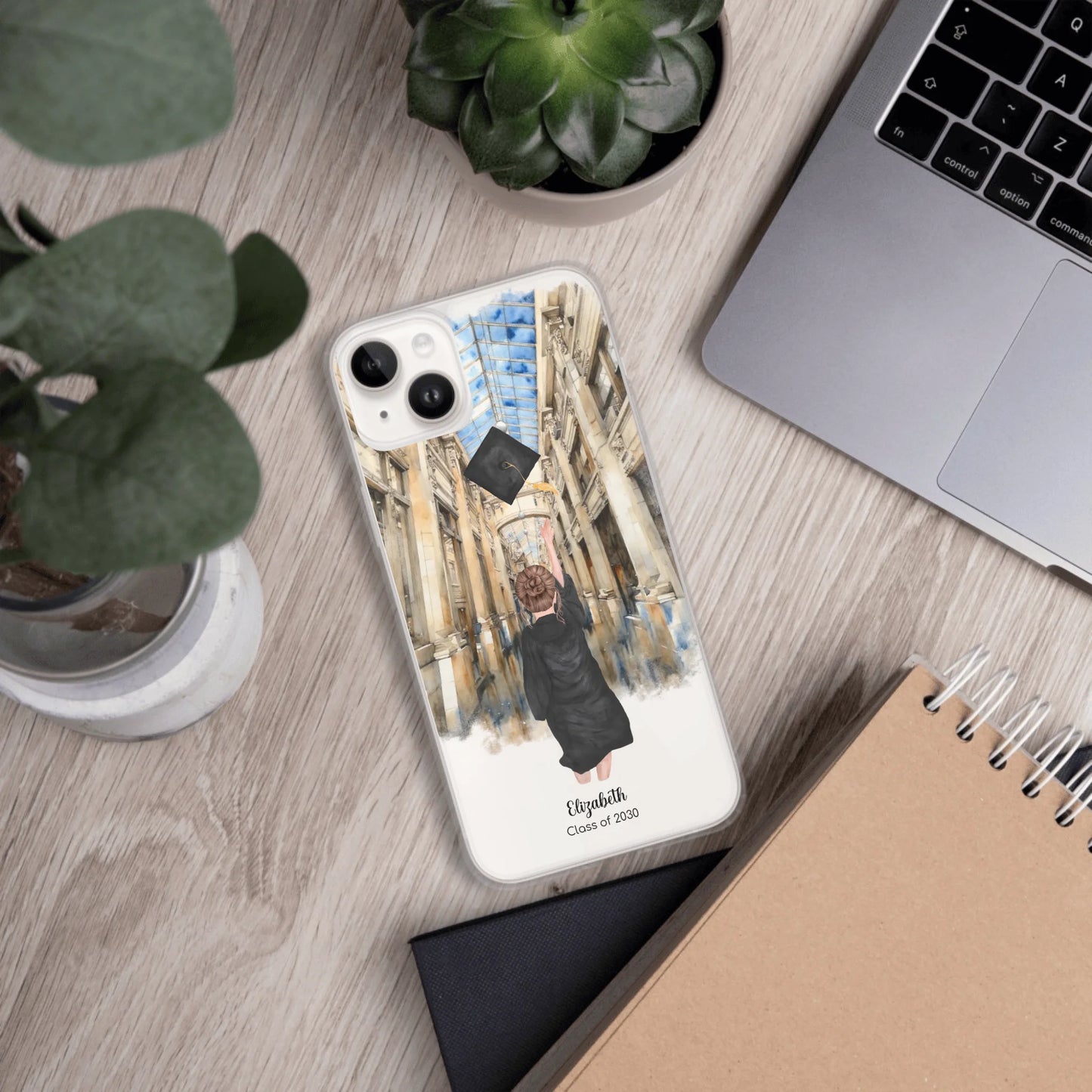 Personalized Graduation Girl – Clear Case for iPhone® (MagSafe® & Standard) | Nickels Arcade