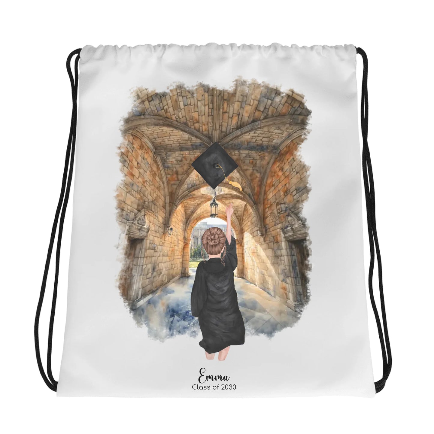 Personalized Graduation Girl – Drawstring Bag | Central Campus