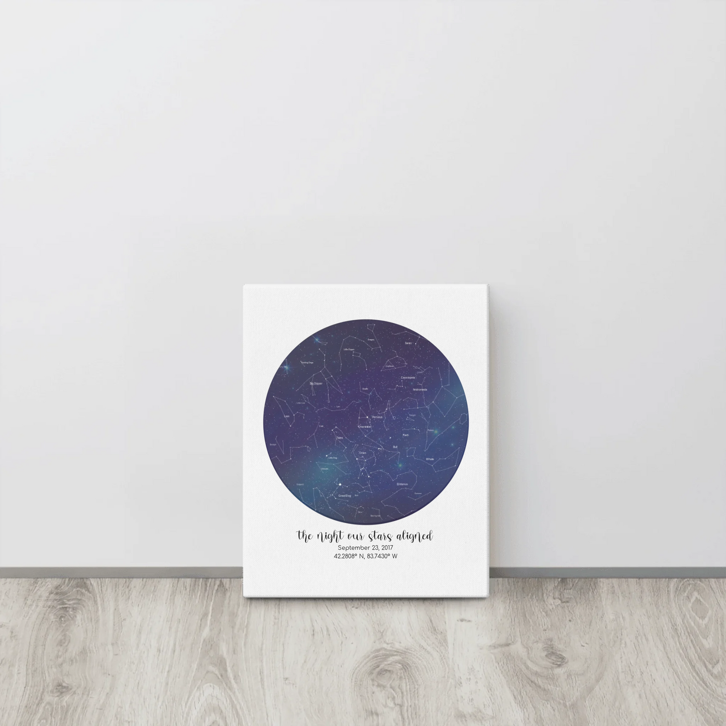 Personalized “The Night Our Stars Aligned” Star Map – Canvas Print | Gifts for Couples