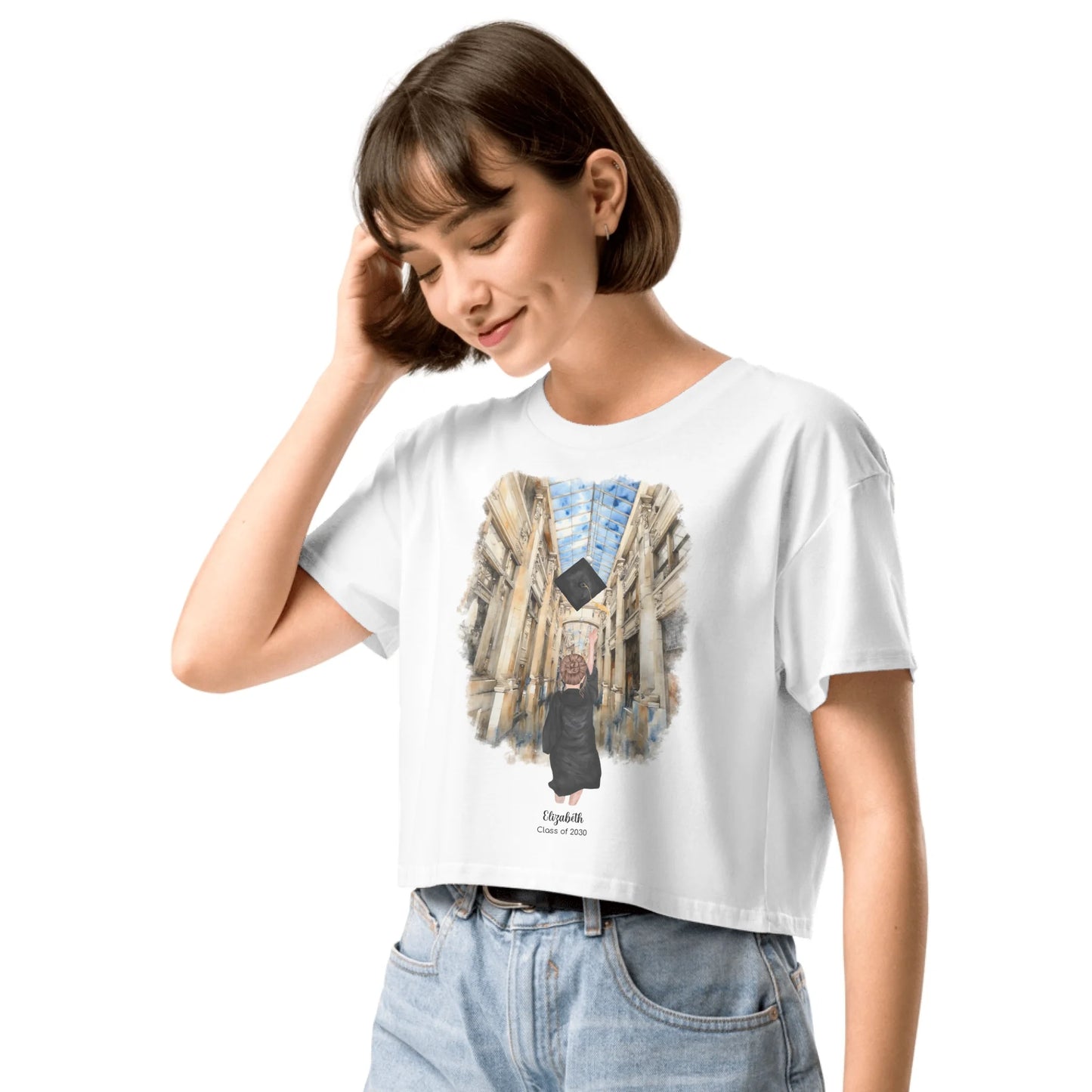 Personalized Graduation Girl – Women's Crop Top | Nickels Arcade