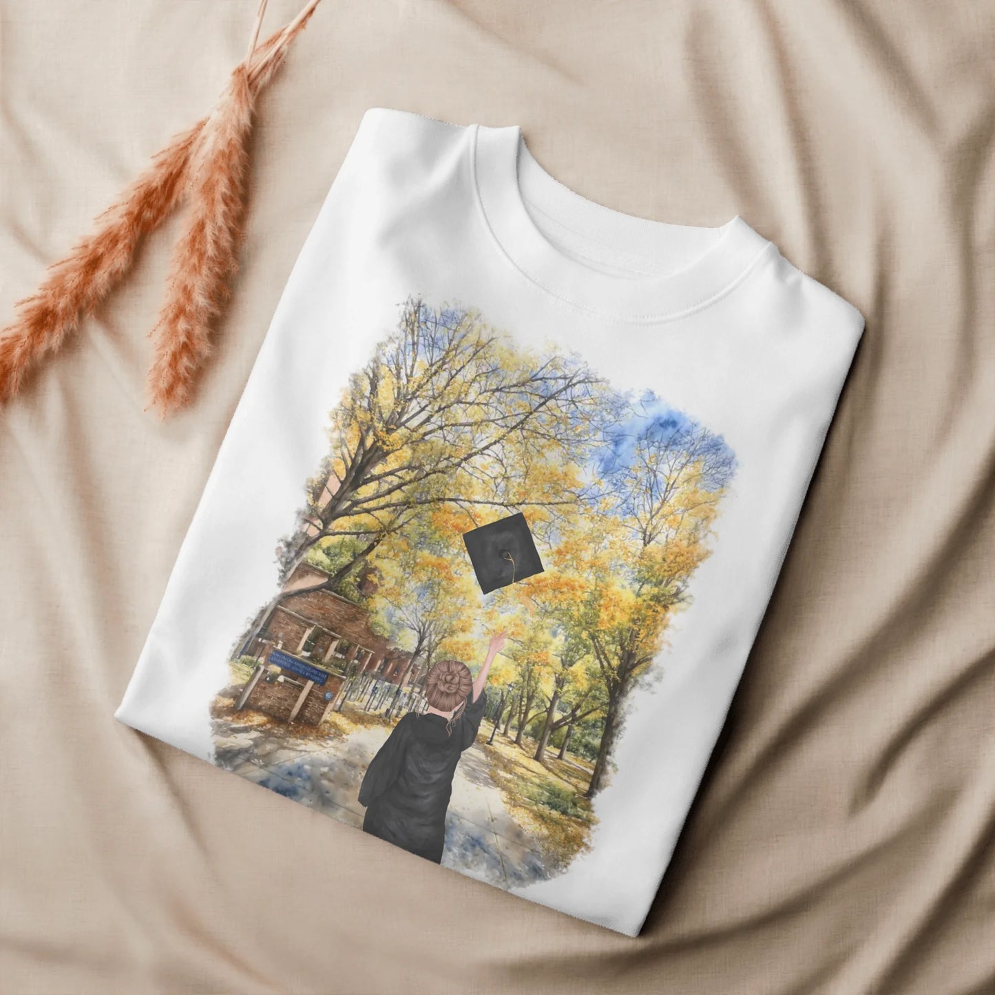 Personalized Graduation Girl – Eco-Friendly Sweatshirt | North Campus