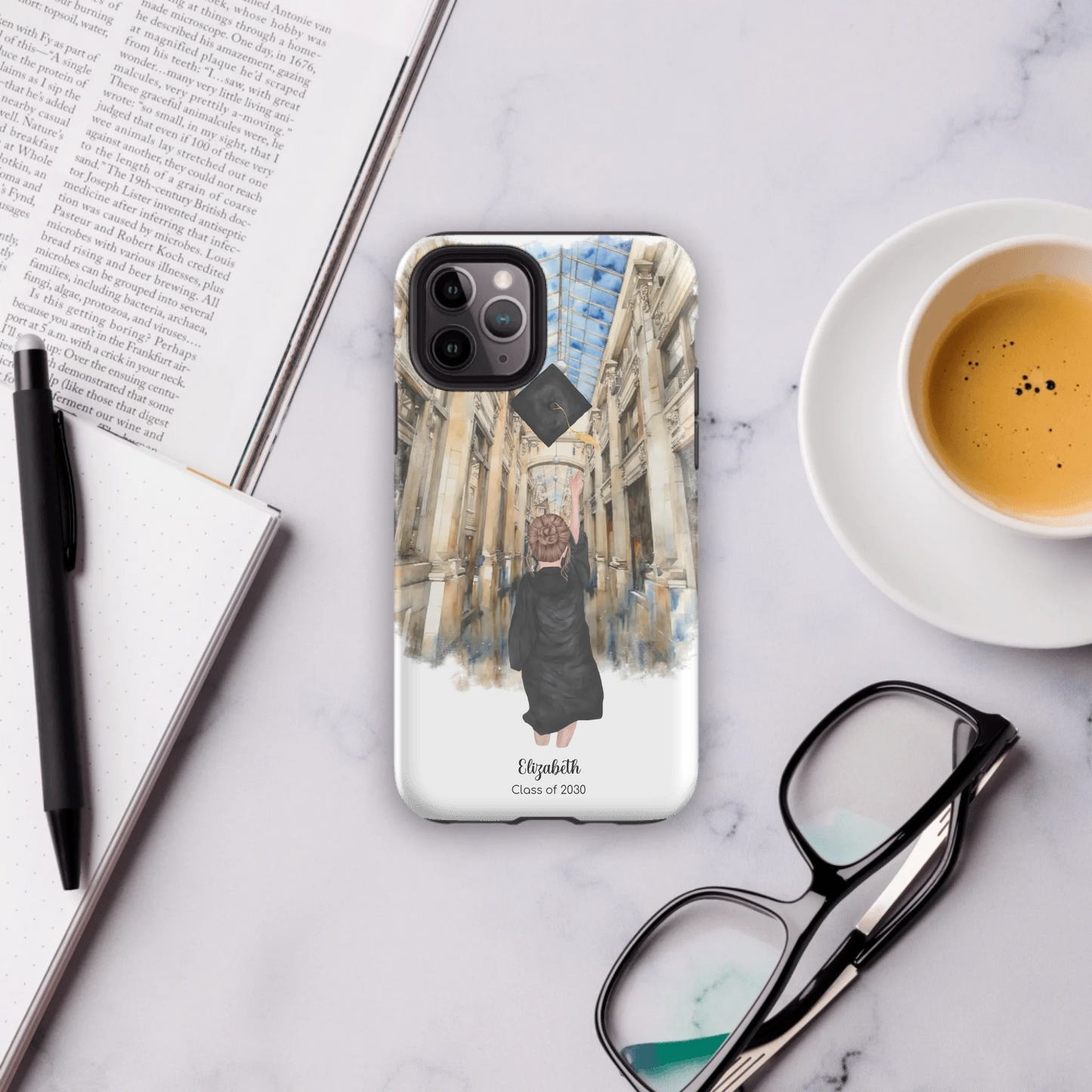 Personalized Graduation Girl – Tough Case for iPhone® (MagSafe® & Standard) | Nickels Arcade