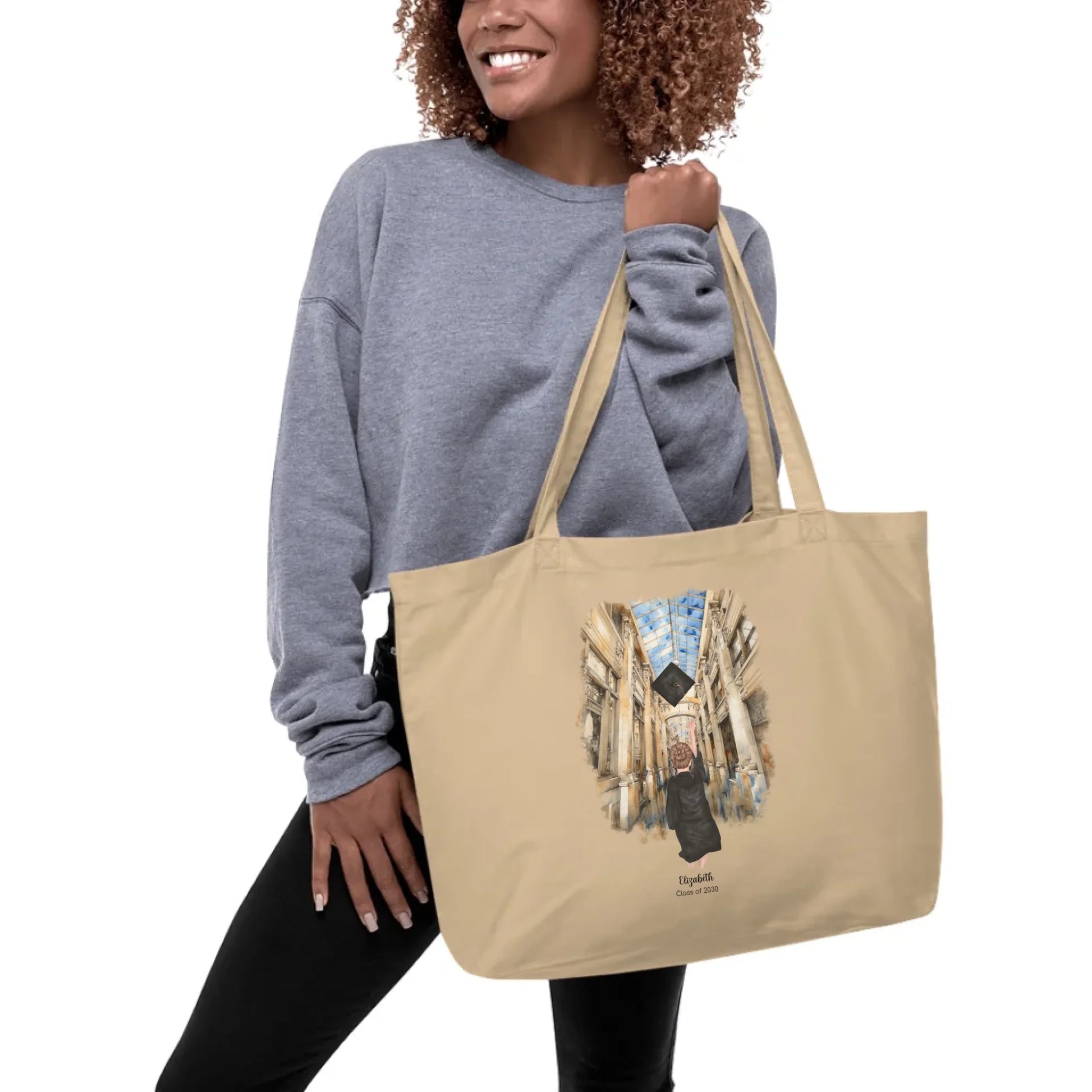 Personalized Large Eco-Friendly Bag – oyster