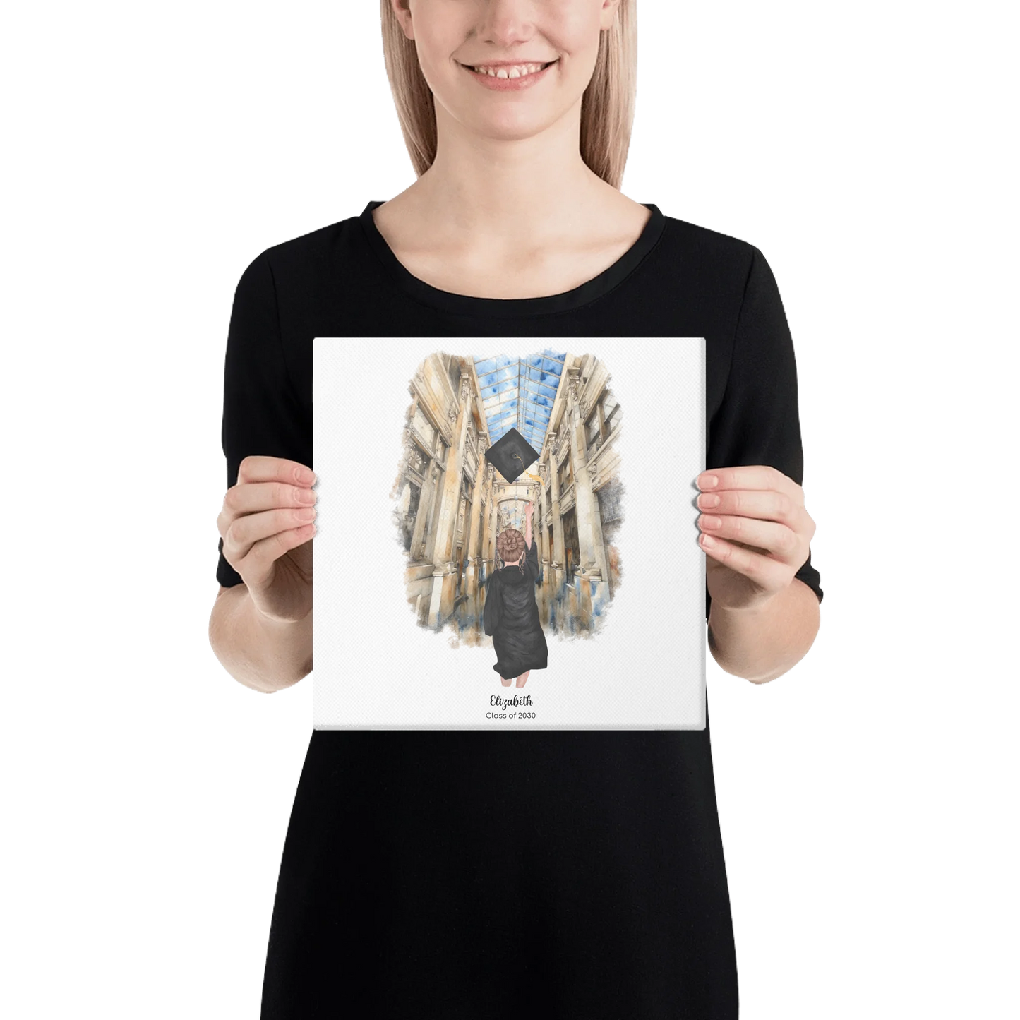 Personalized Graduation Girl – Canvas Print | Nickels Arcade