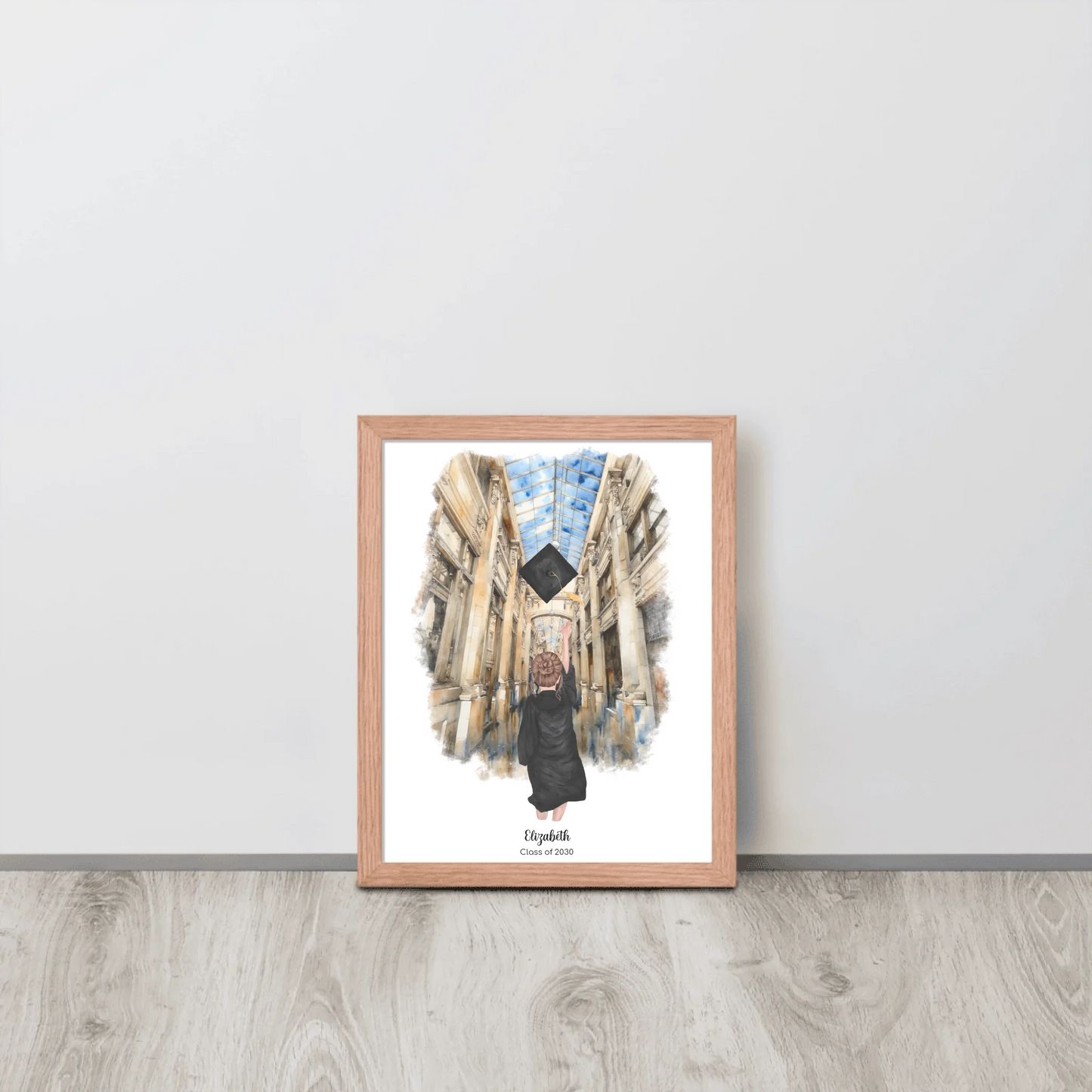 Personalized Graduation Girl – Premium Poster (Matte, Luster, Unframed, Framed) | Nickels Arcade