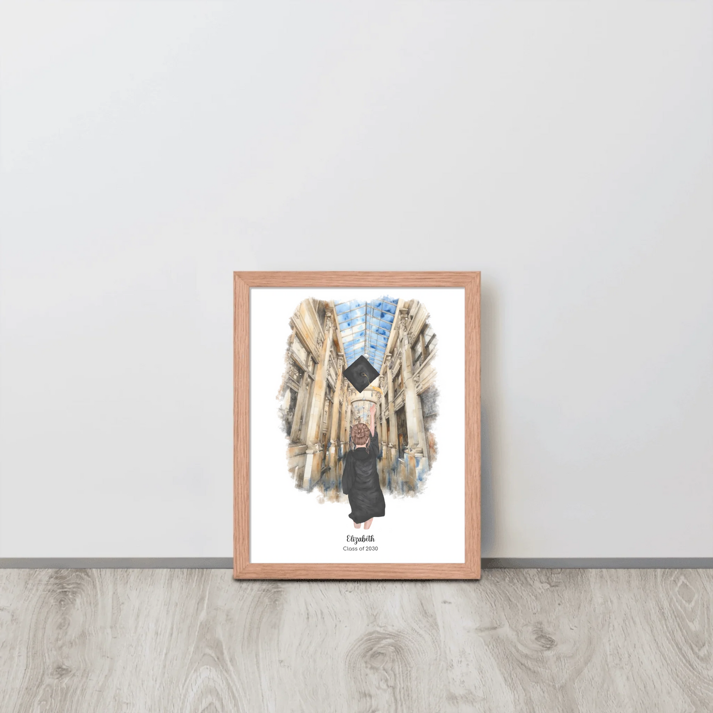 Personalized Graduation Girl – Premium Poster (Matte, Luster, Unframed, Framed) | Nickels Arcade