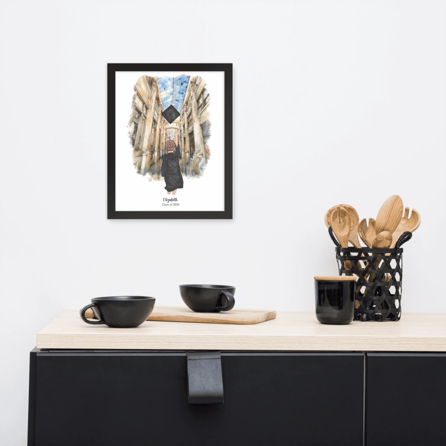 Personalized Graduation Girl – Premium Poster (Matte, Luster, Unframed, Framed) | Nickels Arcade