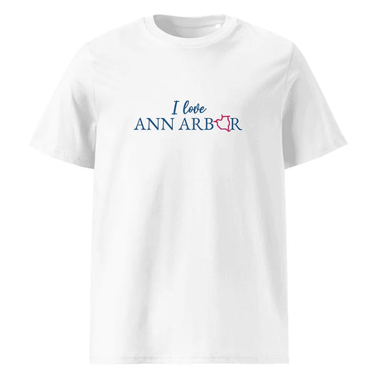 Personalized I Love Ann Arbor – Organic Cotton T-Shirt