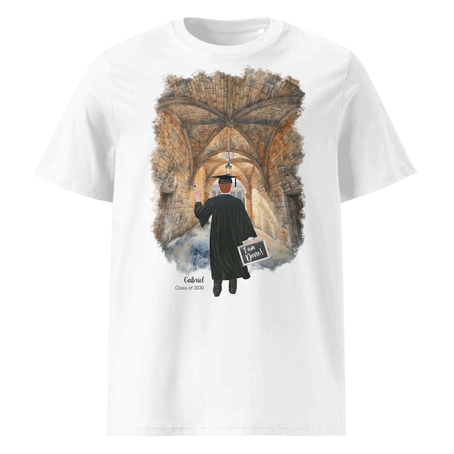 Personalized Graduation Guy – Organic Cotton T-Shirt | Central Campus