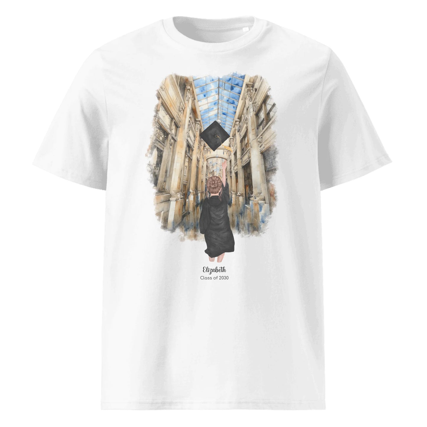 Personalized Graduation Girl – Organic Cotton T-Shirt | Nickels Arcade
