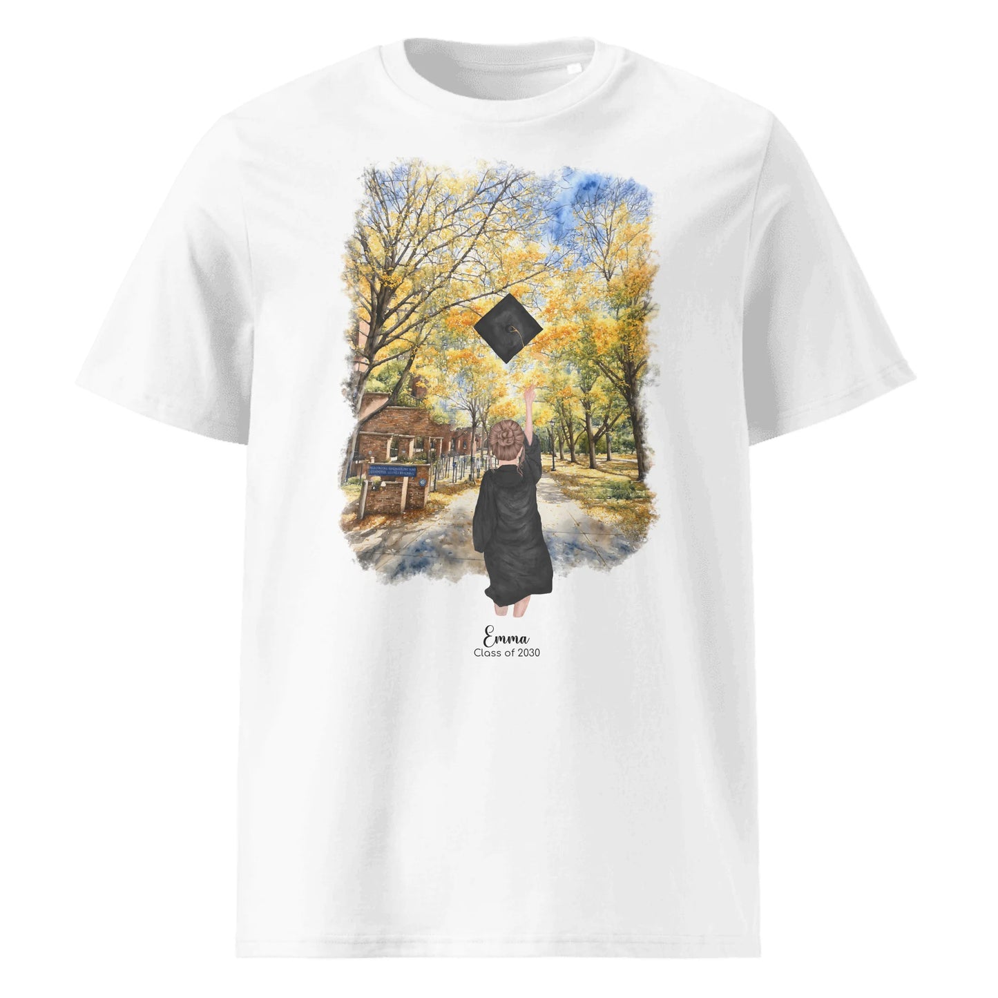 Personalized Graduation Girl – Organic Cotton T-Shirt | North Campus