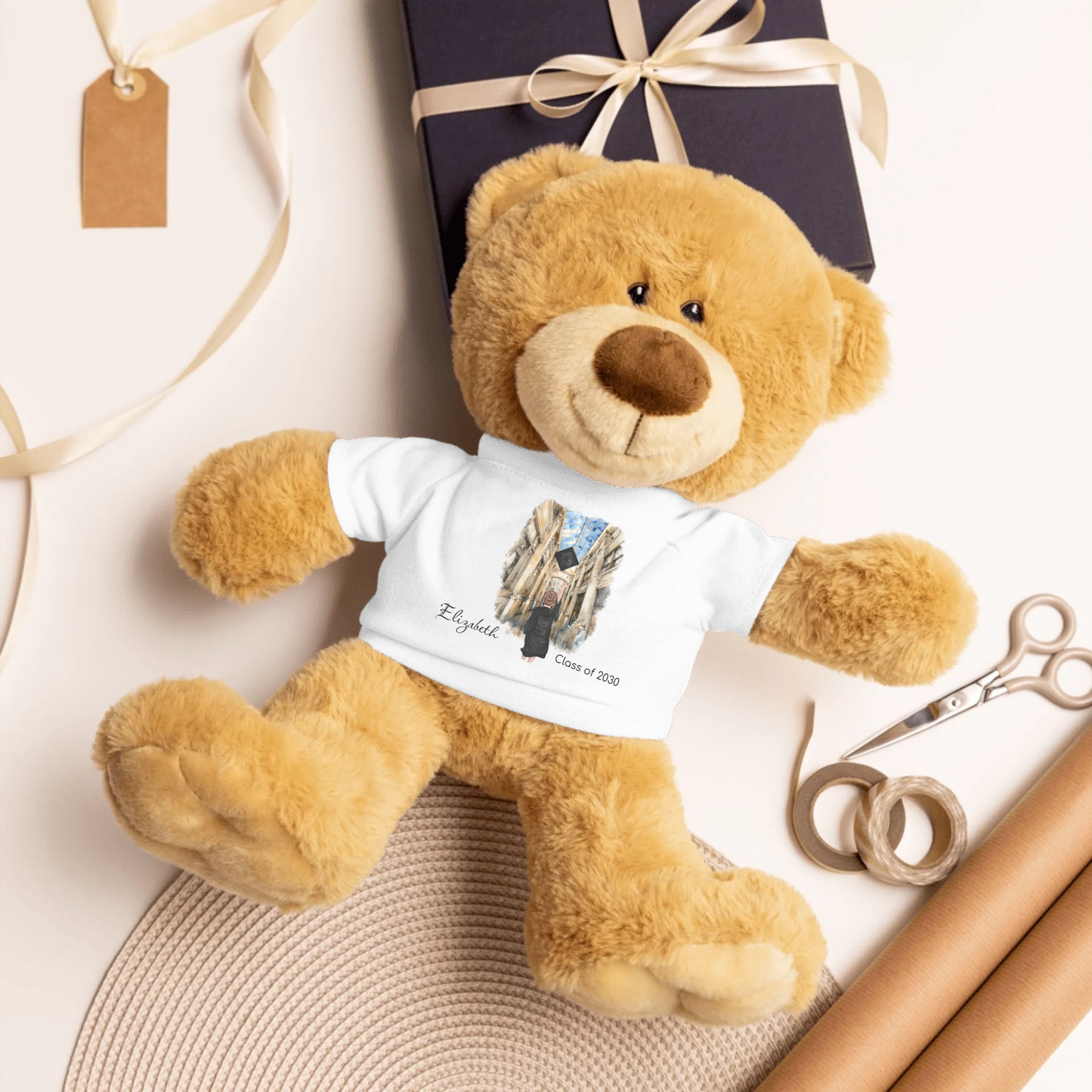 Personalized Graduation Girl – Teddy Bear with T-Shirt | Nickels Arcade