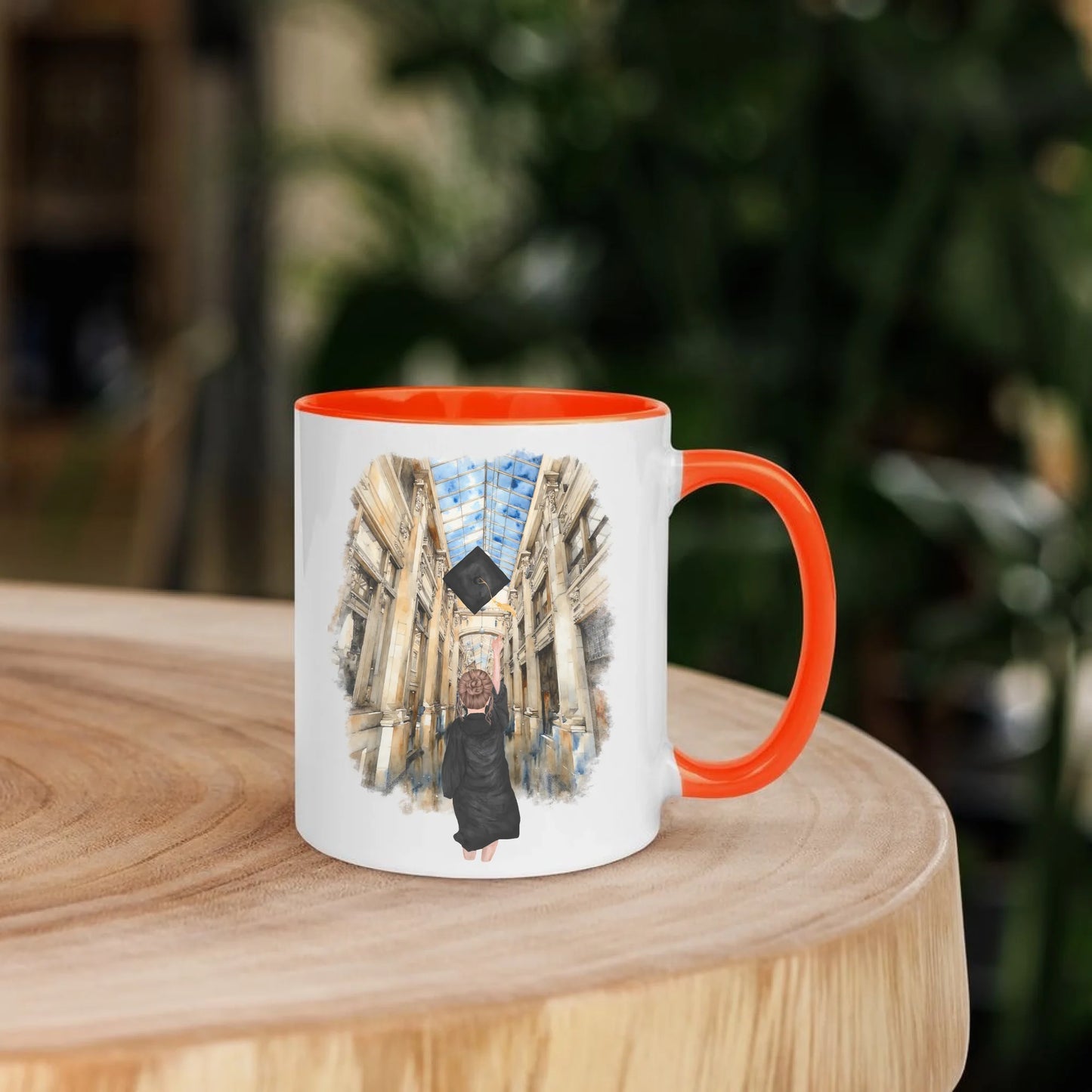 Personalized Graduation Girl – White Mug (Color/White) | Nickels Arcade