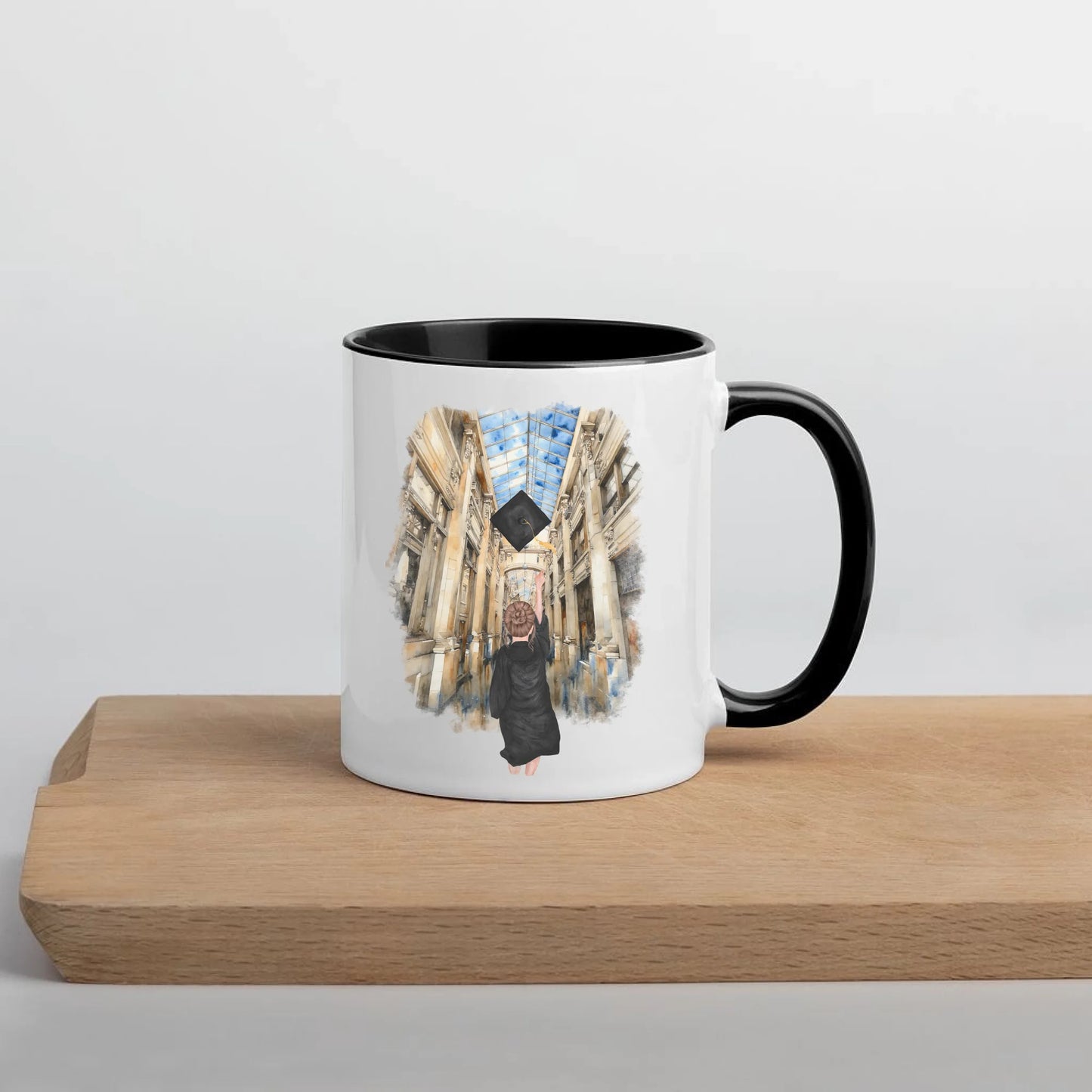 Personalized Graduation Girl – White Mug (Color/White) | Nickels Arcade