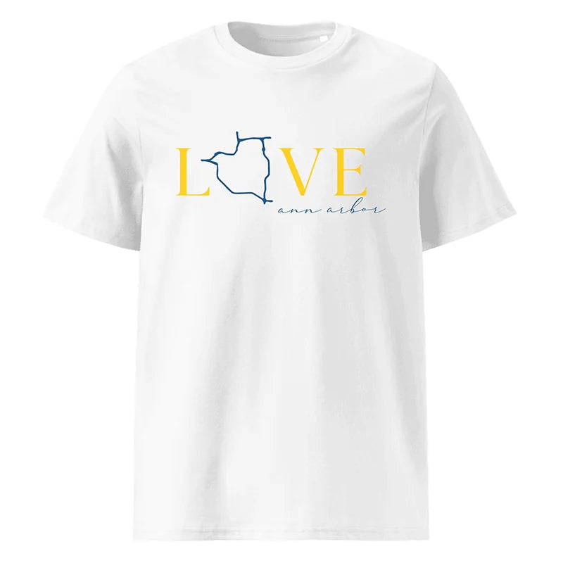 Personalized Love Ann Arbor – Organic Cotton T-Shirt