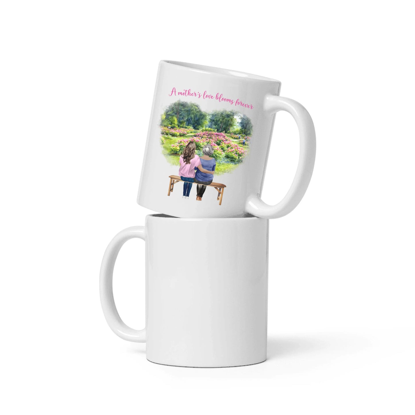 Personalized Mother & Daughter – Mug (Color/White) | Peony Garden