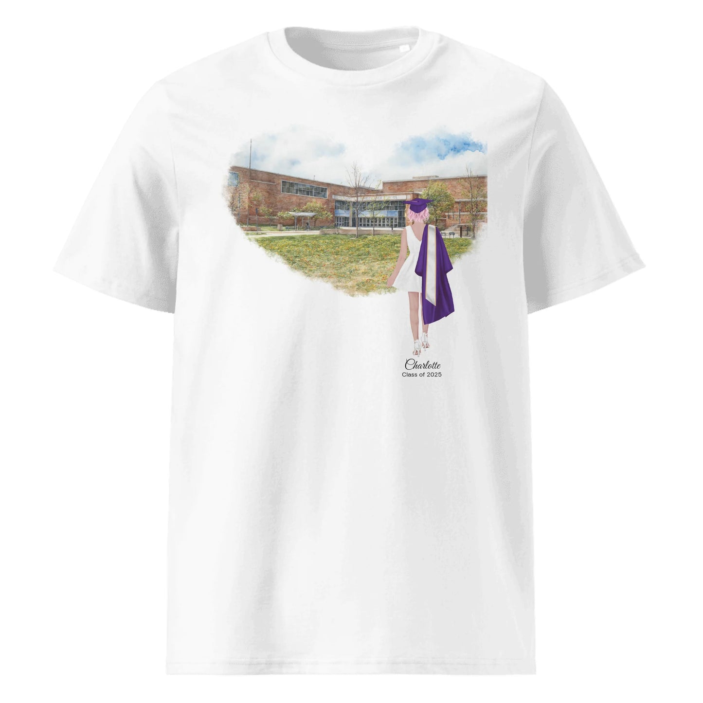 Personalized Graduation Girl – Organic Cotton T-Shirt | Ann Arbor Pioneer