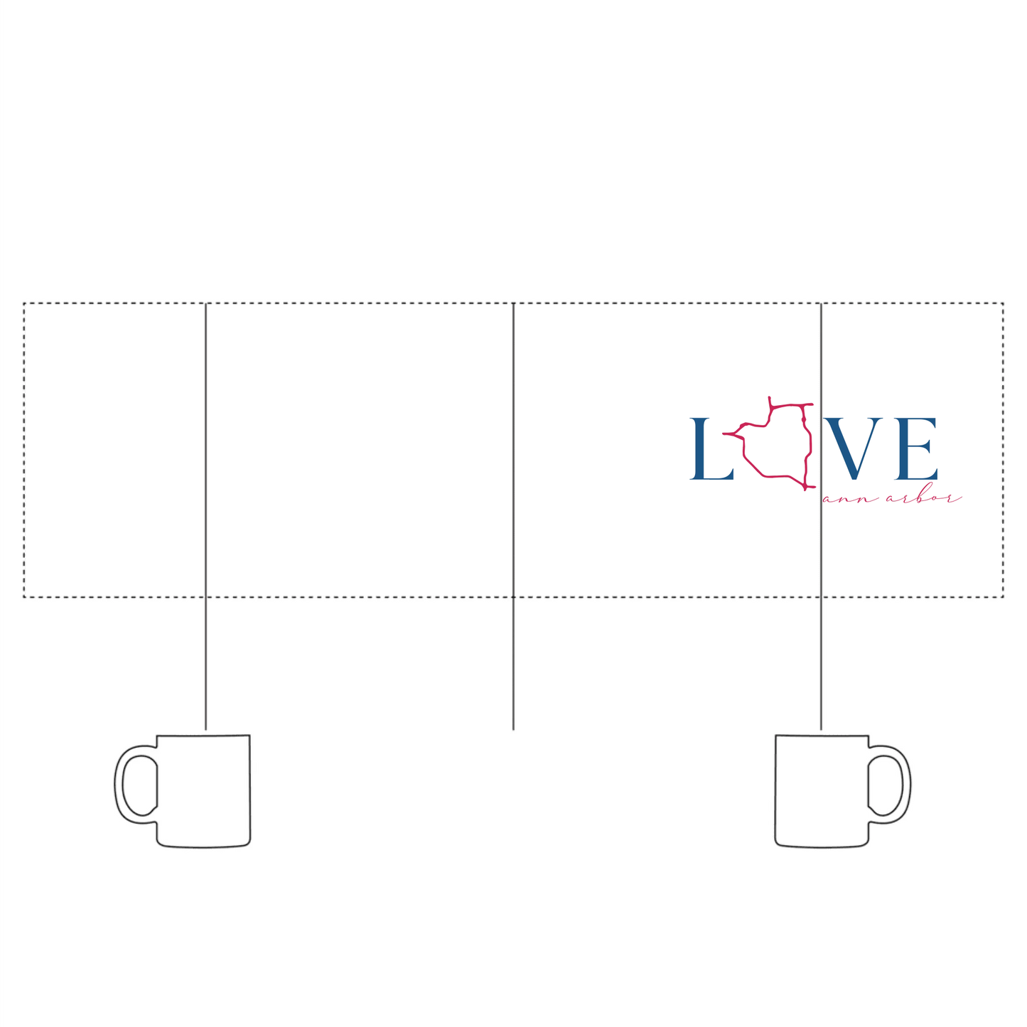 Personalized Love Ann Arbor – Enamel Mug