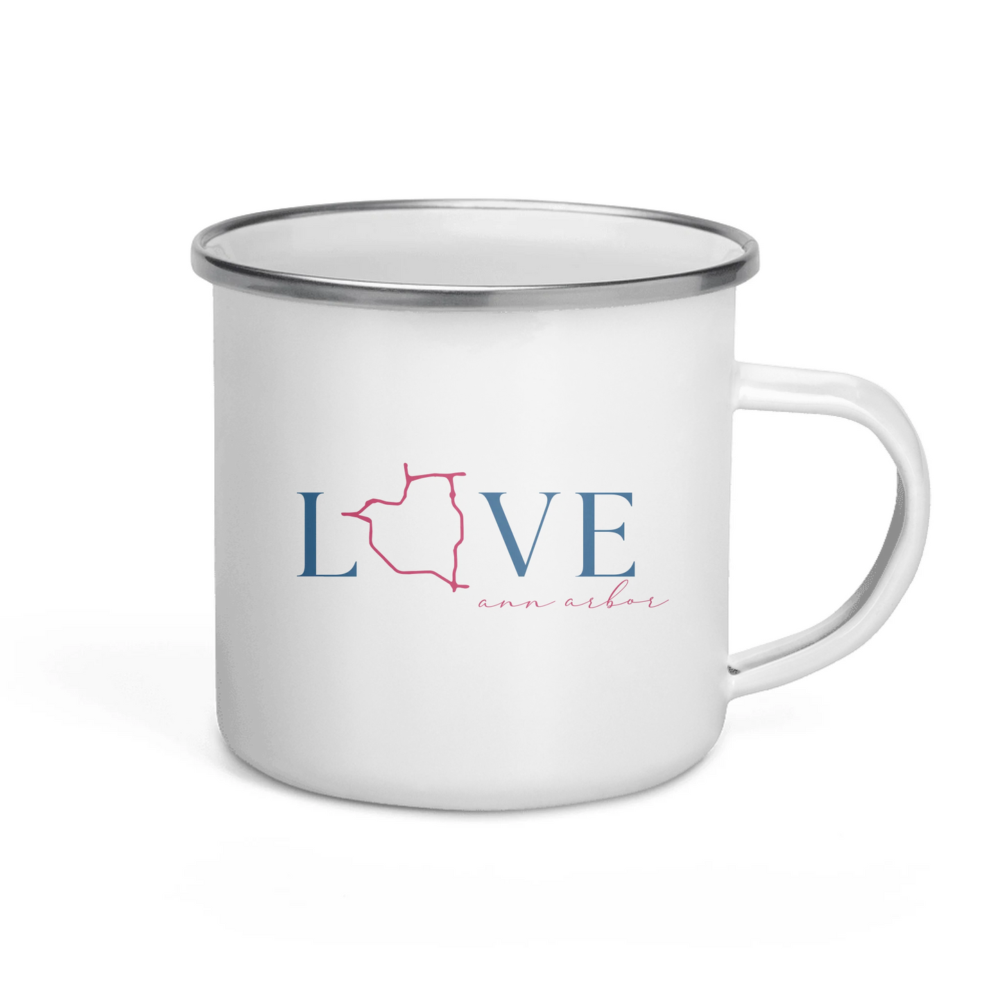 Personalized Love Ann Arbor – Enamel Mug