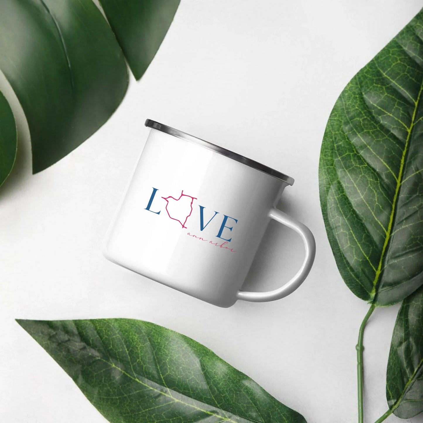 Personalized Love Ann Arbor – Enamel Mug