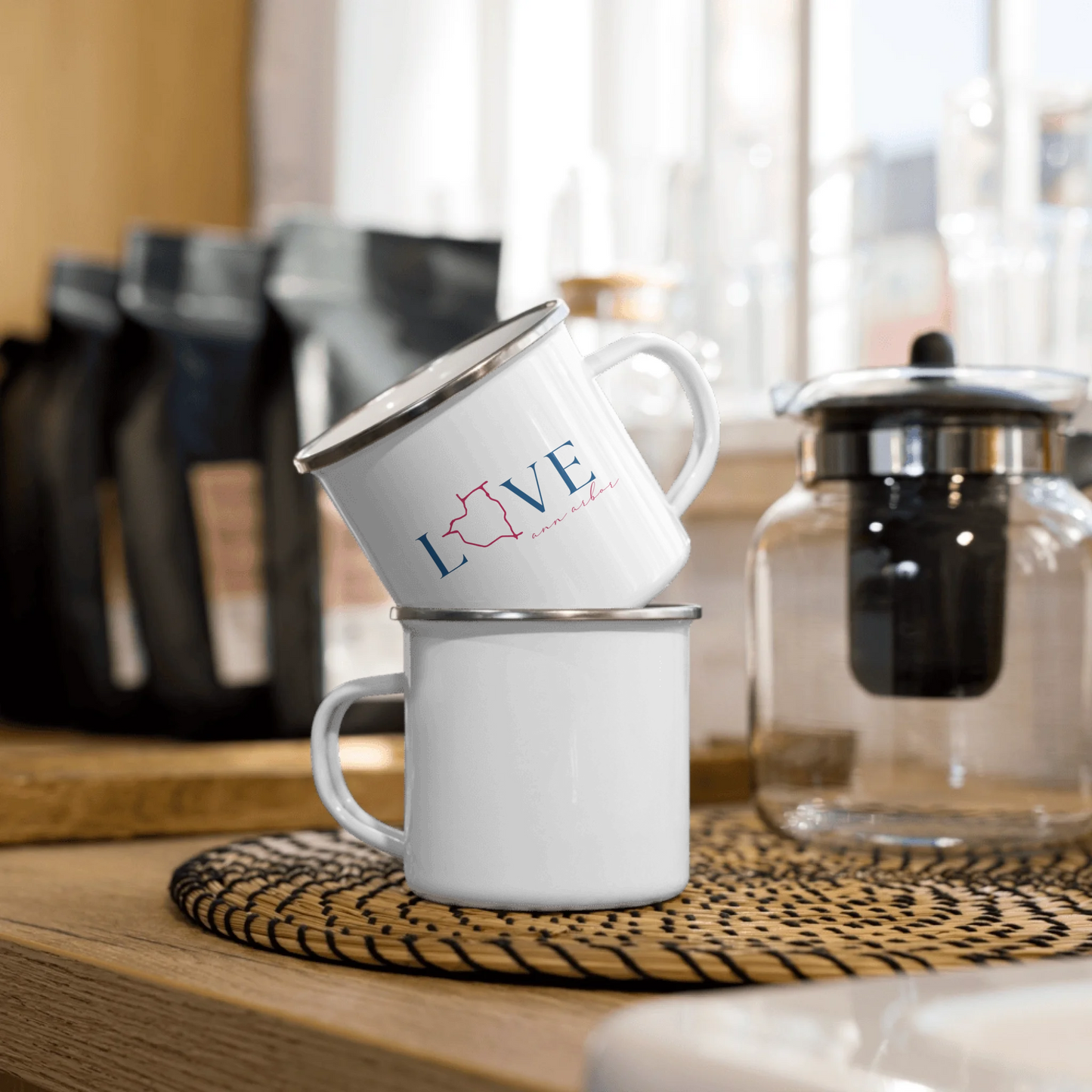Personalized Love Ann Arbor – Enamel Mug