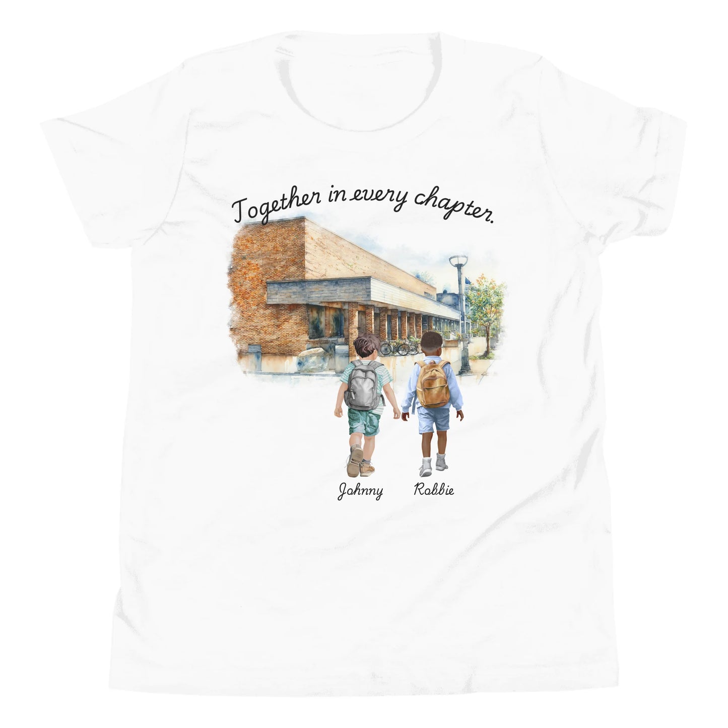 Personalized Library Buddies (Two Boys/Brothers) – Youth & Adult T-Shirts | Choose Your Ann Arbor Library