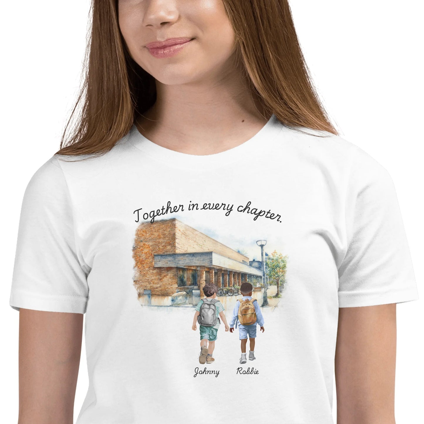 Personalized Library Buddies (Two Boys/Brothers) – Youth & Adult T-Shirts | Choose Your Ann Arbor Library