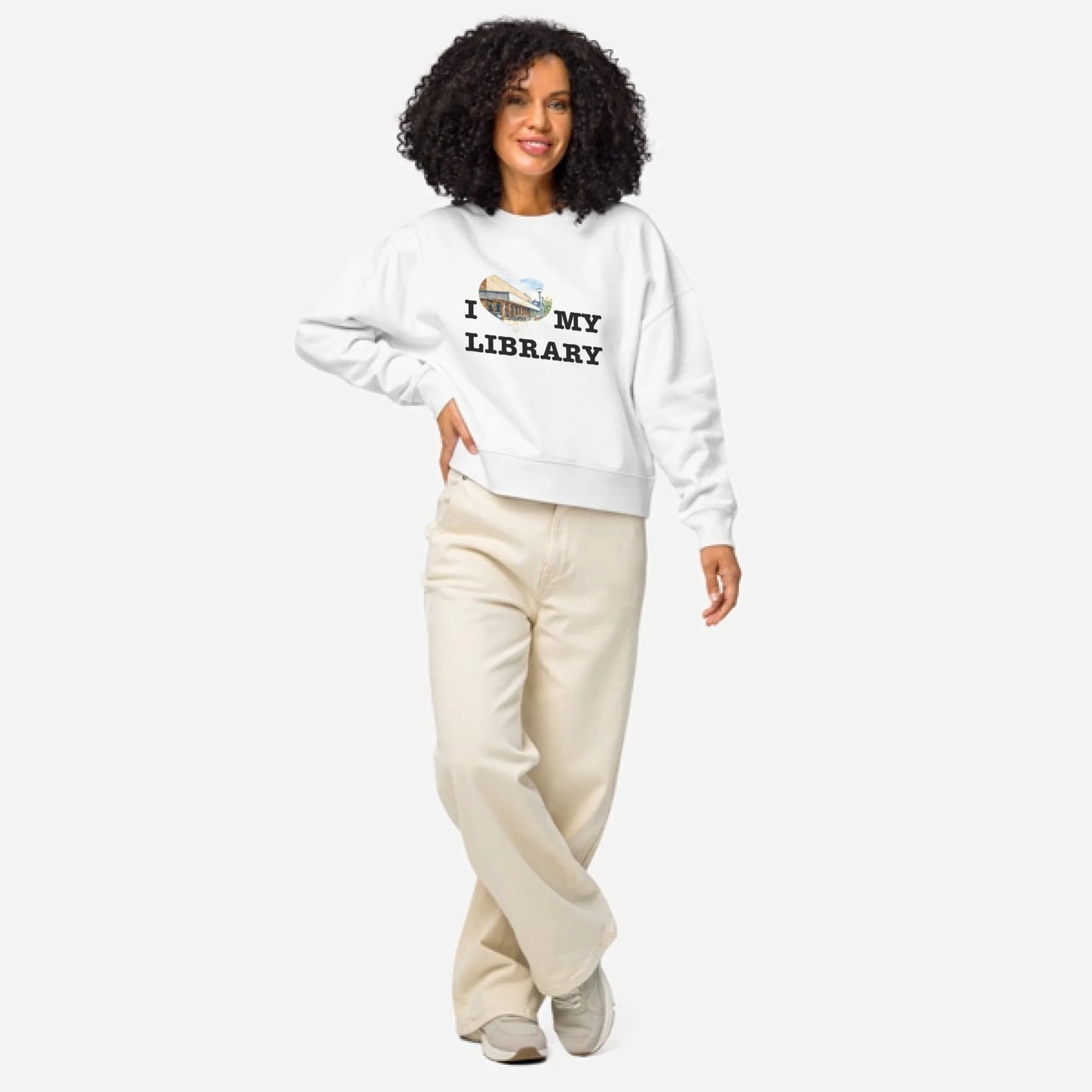 I Love My Library – Women's Organic Crew Neck Sweatshirt & T-Shirts | Choose Your Ann Arbor Library
