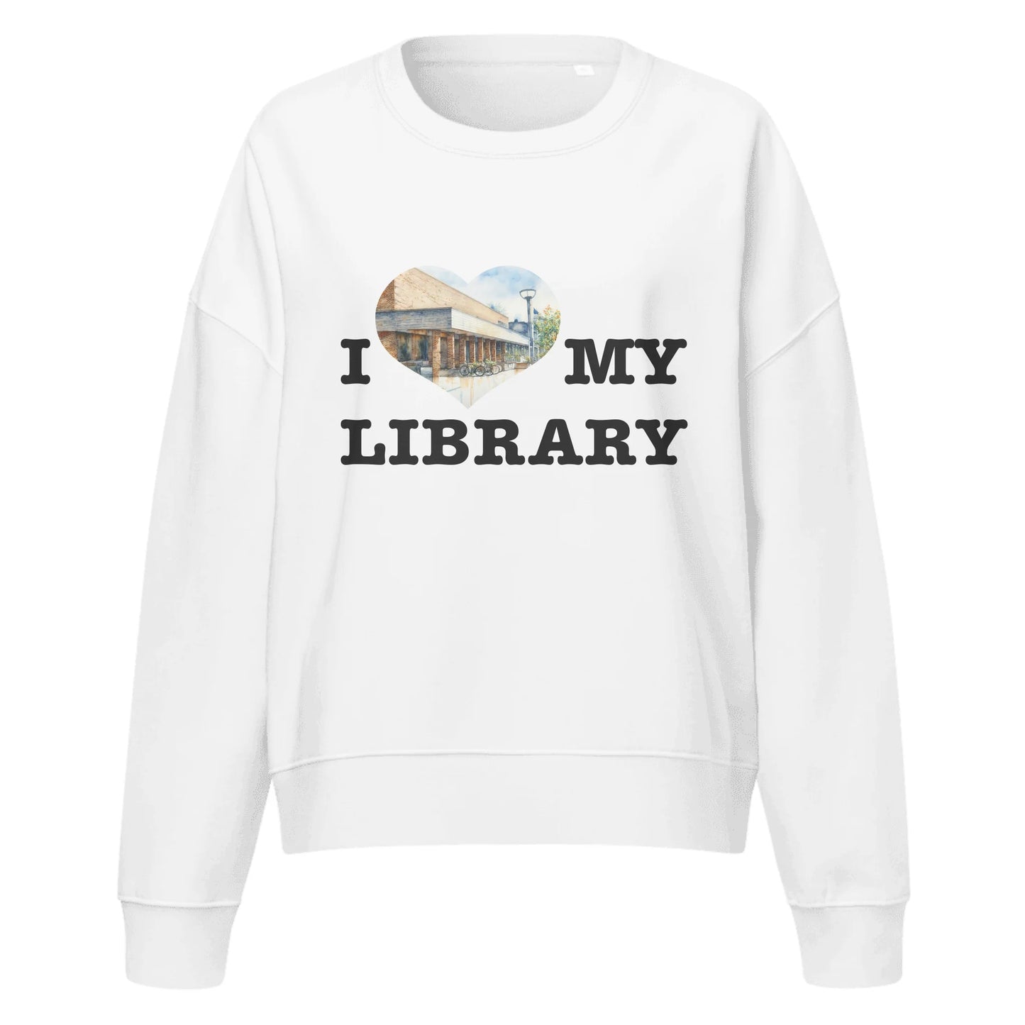 I Love My Library – Women's Organic Crew Neck Sweatshirt & T-Shirts | Choose Your Ann Arbor Library
