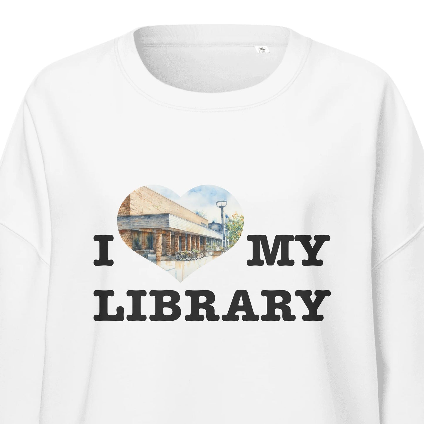 I Love My Library – Women's Organic Crew Neck Sweatshirt & T-Shirts | Choose Your Ann Arbor Library