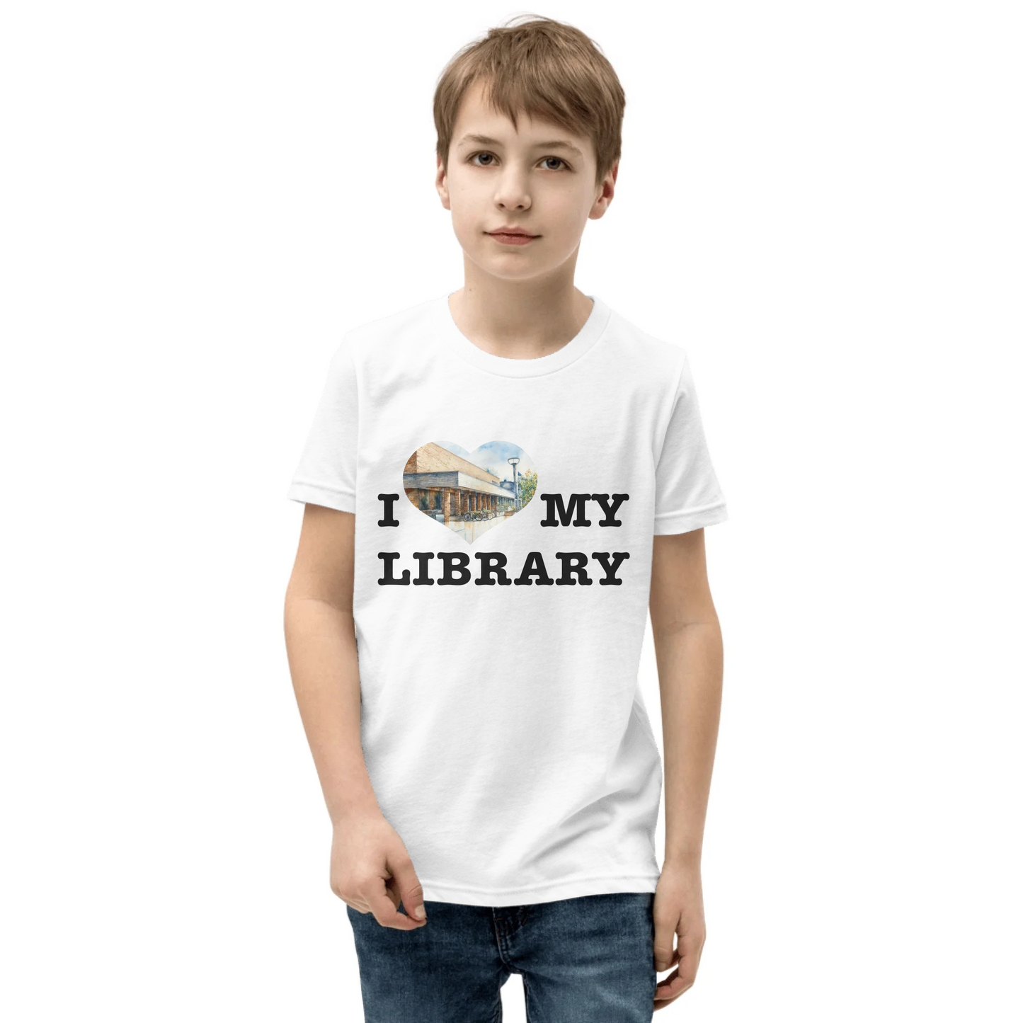 I Love My Library – Women's Organic Crew Neck Sweatshirt & T-Shirts | Choose Your Ann Arbor Library