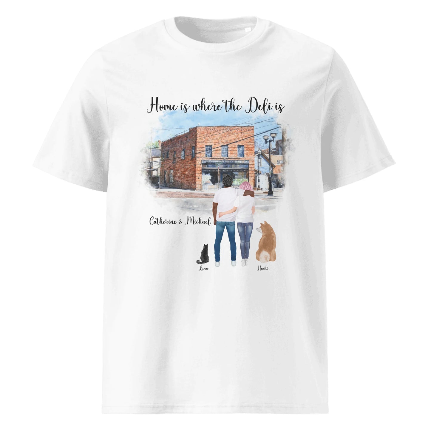 Personalized Couple & Pets – Organic Cotton T-Shirt | Zingerman's Ann Arbor