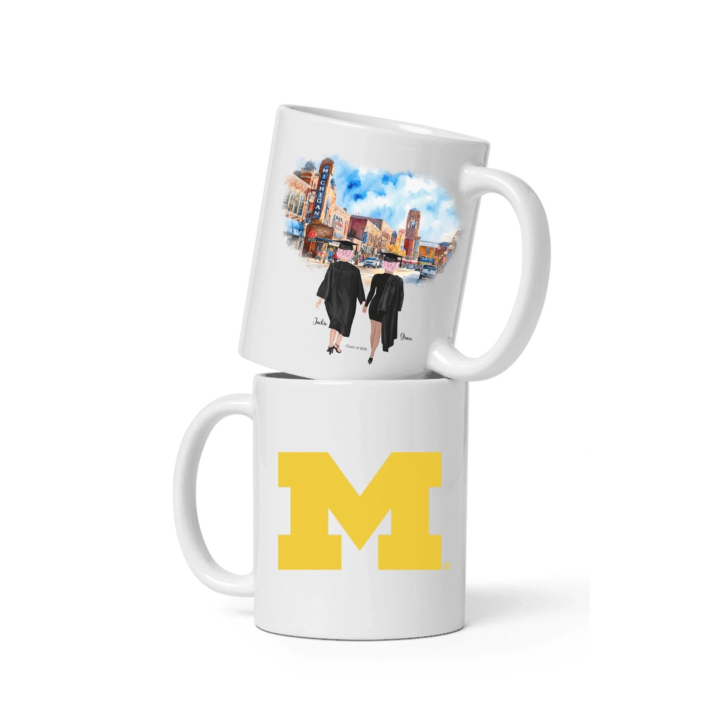 Personalized Best Friends – Ceramic Mug (Color/White) | Downtown Ann Arbor