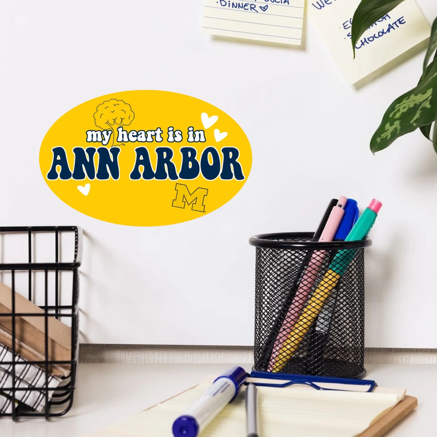 My Heart is in Ann Arbor – Die-Cut Magnets