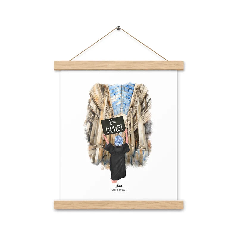 Personalized Graduation Girl – 16x20 Enhanced Matte Paper Poster With Hanger | Nickels Arcade
