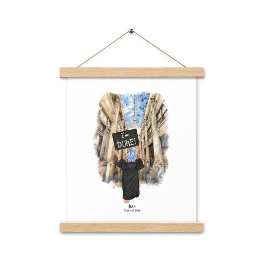 Personalized Graduation Girl – 16x20 Enhanced Matte Paper Poster With Hanger | Nickels Arcade