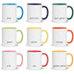 Personalized White Ceramic Mug with Color Inside