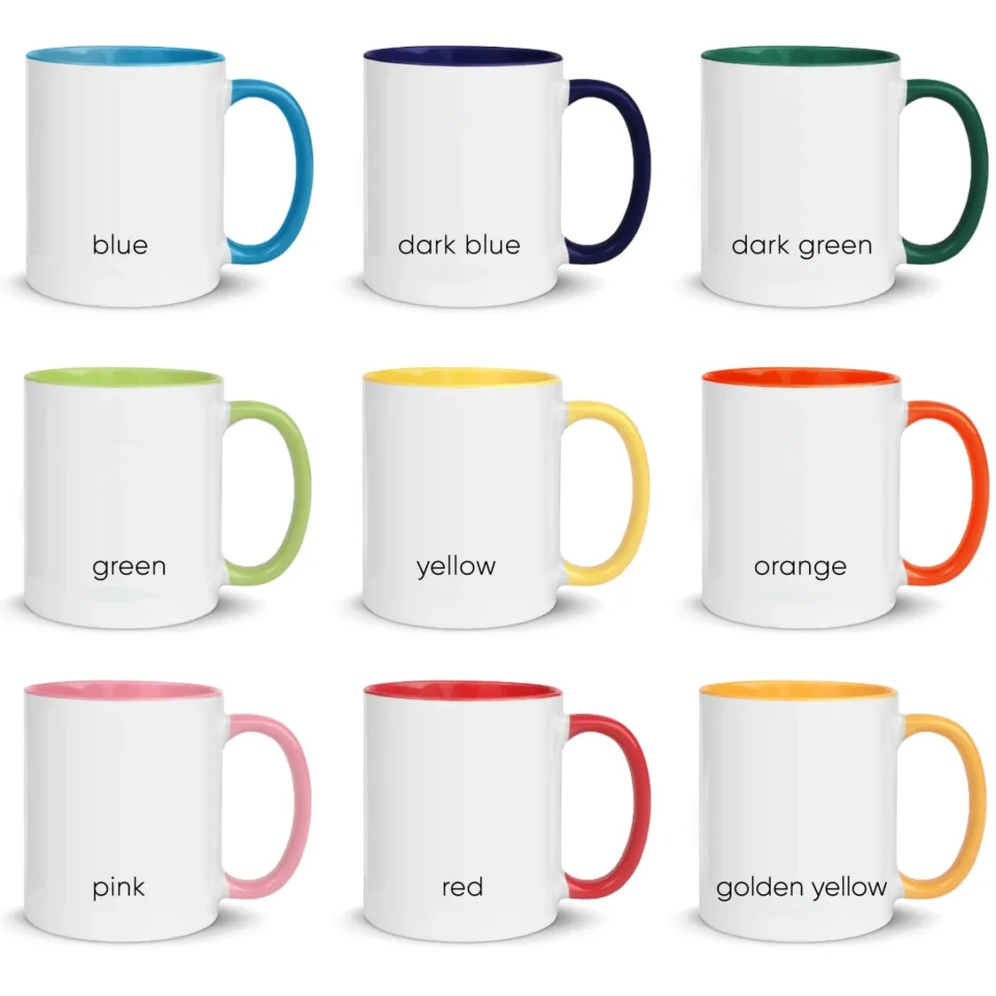 Personalized White Ceramic Mug with Color Inside